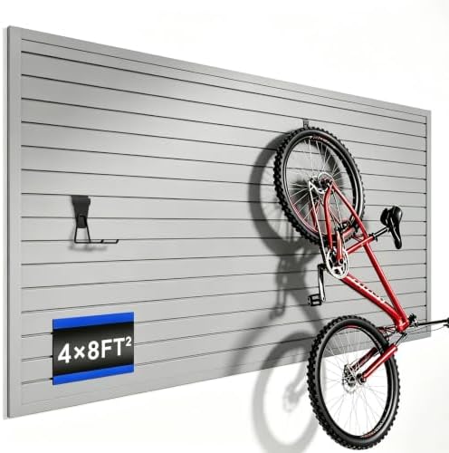 PVC Slatwall Panels, 4 ft x 8 ft Garage Wall Storage Systems by Fivaz