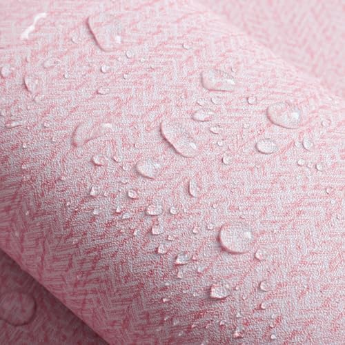 Pink Grasscloth Peel and Stick Wallpaper Fabric Paper 16in x 197in - Image 5