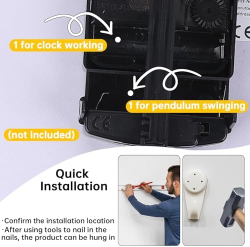 Decorative Wall Clock Silent Non-Ticking Quality Quartz Battery Operated - Image 6