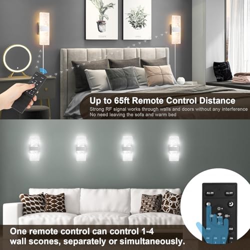 GOODATE Plug in Wall Sconces - Image 3