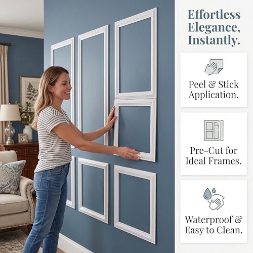 3 Set Panels Peel and Stick Premade Wainscoting Accent Wall Panels - Image 2