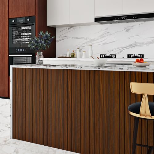 Wallercity 3D Brown/Red Self Adhesive Wood Slat Panels - Image 7