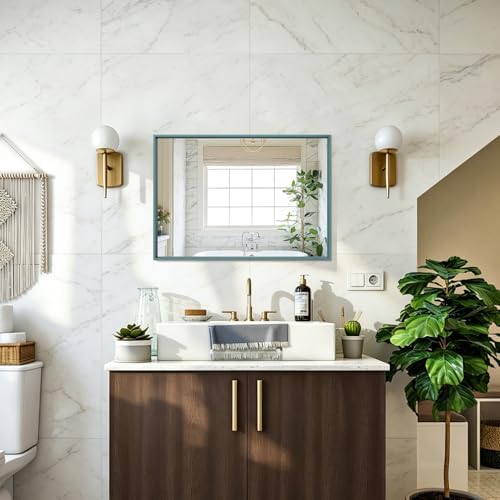 AAZZKANG Wall Mirror with Metal Frame Rectangle Modern Mirrors 20"x16" - Image 4