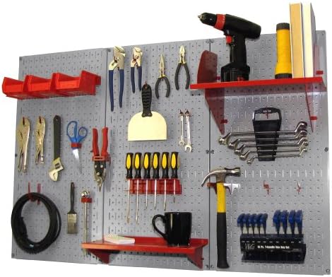 Wall Control Pegboard Organizer 4 ft. Metal Pegboard Standard Tool Storage Kit by Wall+Control