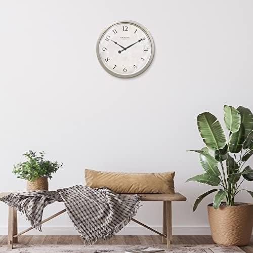 10" Silent Modern Farmhouse Wall Clock, Morning Silver - Image 6