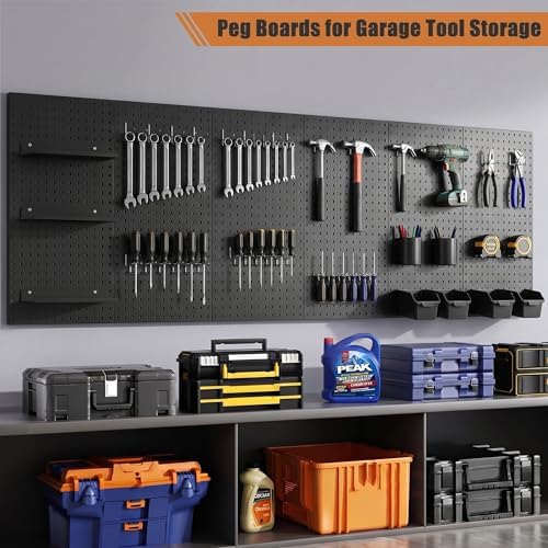 PBHEPJ 6 Pcs Metal Pegboard Panels, Includes Drywall Anchors and Screws Kits - Image 2