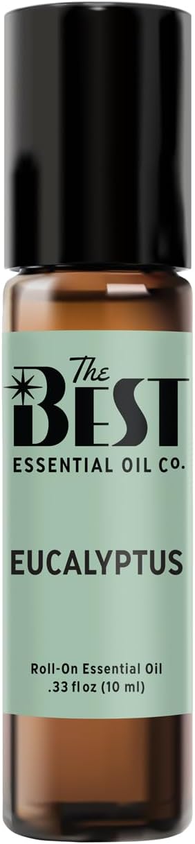 The Best Eucalyptus Essential Oil Roll-On- Premium Grade- Pre-Diluted in Coconut Oil- Ready to Use- 10 ml (.33 fl oz)