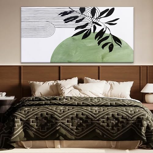 TAIJXAGSG Large Boho Green Wall Art - Image 3