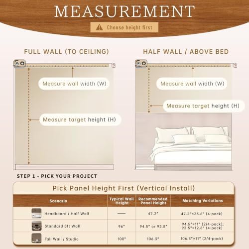 4 Pack Wood Panels for Wall, 106.3" × 11" Wood Slat Acoustic Panels for Wall - Image 5