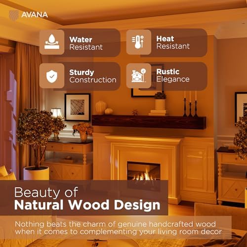Avana Rustic Fireplace Mantle Shelf 84 Inches - Image 3