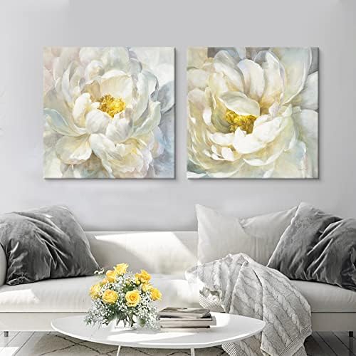 SEVEN WALL ARTS Peony Flower Canvas Wall Art Peonies Floral Pictures Set - Image 4