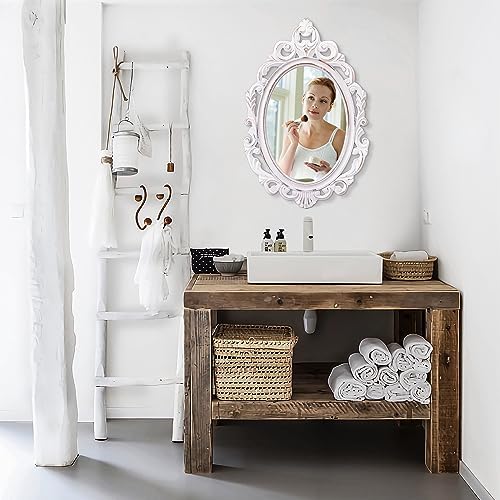 Wall Mirror Oval Baroque Style Vintage Mirrors - Image 5