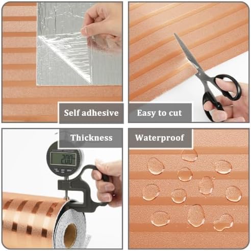 Rose Gold Metallic Wall Paneling Peel and Stick Foam Wall Panels - Image 6