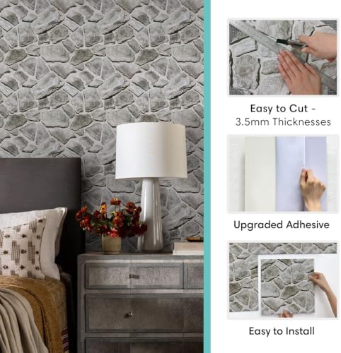 Commomy Faux Stone Peel and Stick Wall Panels - Image 5
