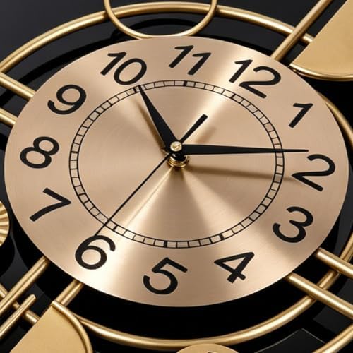 Large Silent Wall Clock, Metal Battery Clock - Image 2