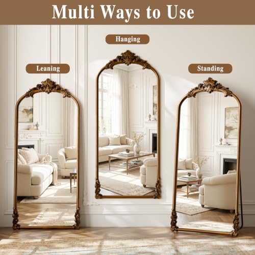 69"x28" Bronze Vintage Arched Full Length Mirror - Image 6