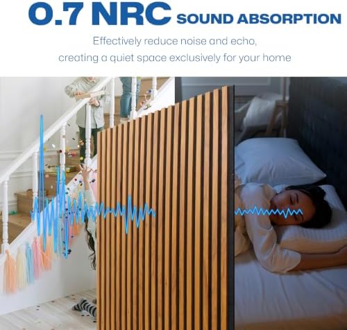 Yuzzy Wood Slat Wall Panel 6 Pack, Soundproof Wall Panels - Image 4