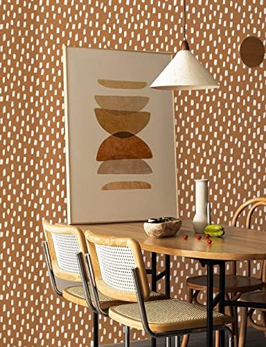 HAOKHOME Boho Peel and Stick Wallpaper Mid Century Geometric 17.3in x32.8ft - Image 4