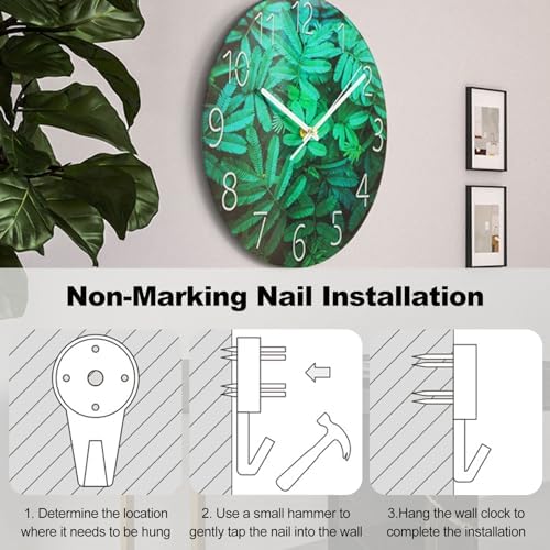 Ergocar Glass Wall Clock Silent Scanning Mechanical Round Glass Wall Clock - Image 6