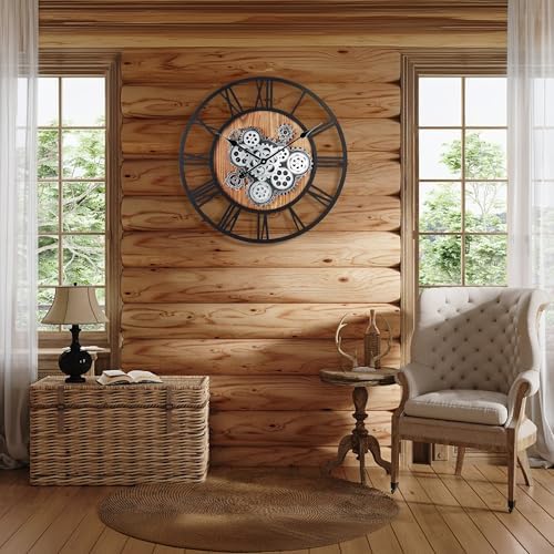 Lafocuse 23 Inch Steampunk Large Wall Clock - Image 3