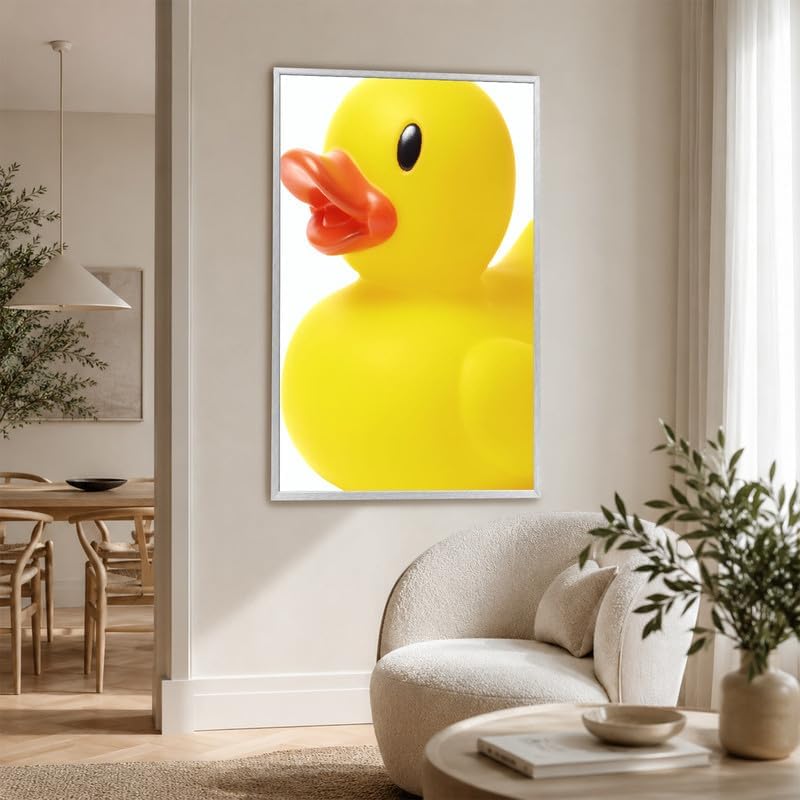 InkFlow Posters Yellow Rubber Duck Canvas Poster - Image 5