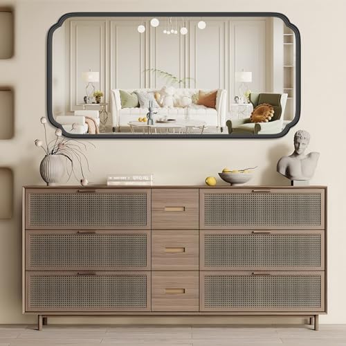 Ferytange 48 x 24 Inch Black Bathroom Vanity Mirror - Image 3