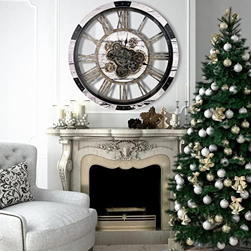 27 Inch Large Wall Clock Farmhouse Wooden Clock - Image 6