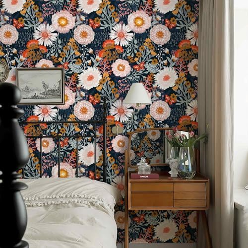 Dimoon Boho Wallpaper Peel and Stick Wallpaper Floral Retro Contact Paper - Image 5