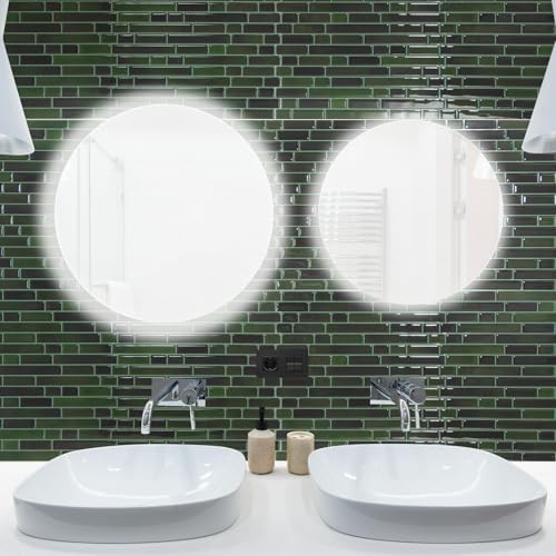 Art3d Linear Design Tile Peel and Stick Backsplash, Dark Green - Image 4