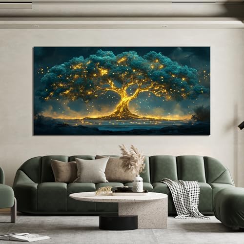Canvas Wall Art Decor Canvas Art Wall Decor Green Wall Art Decor Large Tree of - Image 2