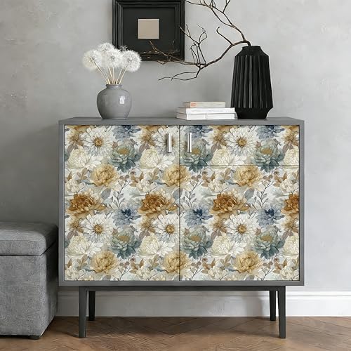 Vintage Floral Peel and Stick Wallpaper, Neutral Botanical Peony Wallpaper - Image 2