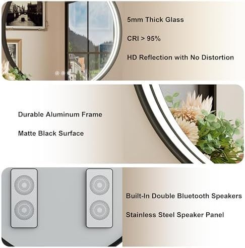 30 Inch Round LED Bathroom Mirror - Image 2