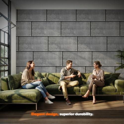 IZODEKOR 3D Concrete Look Wall Panels | 19.7 x 39.4 x 0.8 in | EPS Foam - Image 3