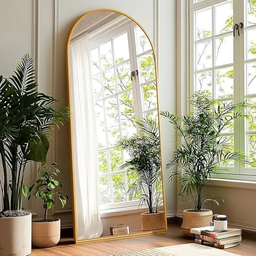 KOMCOTE 71x28 Inch Arched Floor Mirror by KOMCOTE