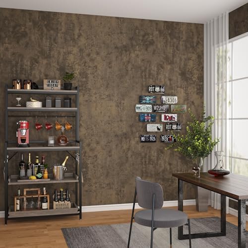 TOTIO Dark Brown Concrete Cement Wallpaper Peel and Stick Tan Countertop - Image 4