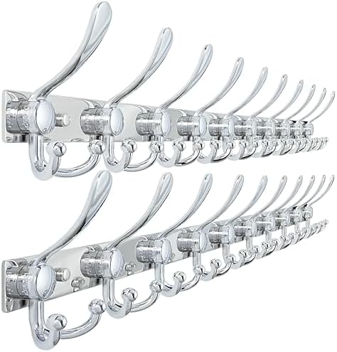 Dseap Coat Rack Wall Mount 37”, Heavy Duty 12-Gauge Base vs Flimsy 1mm by Dseap