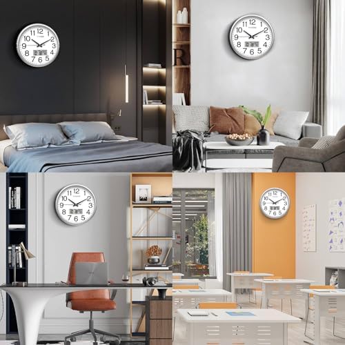 TIMESS 16-Inch Silent Non-Ticking Analog Wall Clock - Image 6