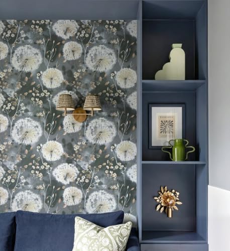 Nukofal Dandelion Wallpaper Peel and Stick Floral Wallpaper 16.9"x196.8" - Image 6