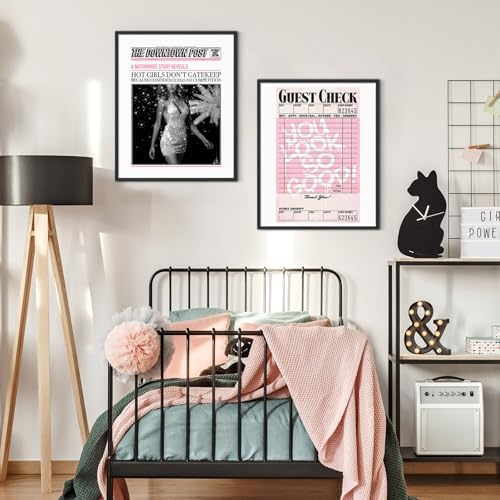 Habseligkeit Pink Fashion Wall Art Prints, Trendy Cute Wall Art Posters - Image 5