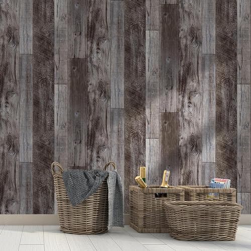 Yun-aeon Natural Wood-Gray Contact Paper Peel and Stick Wallpaper - Image 3
