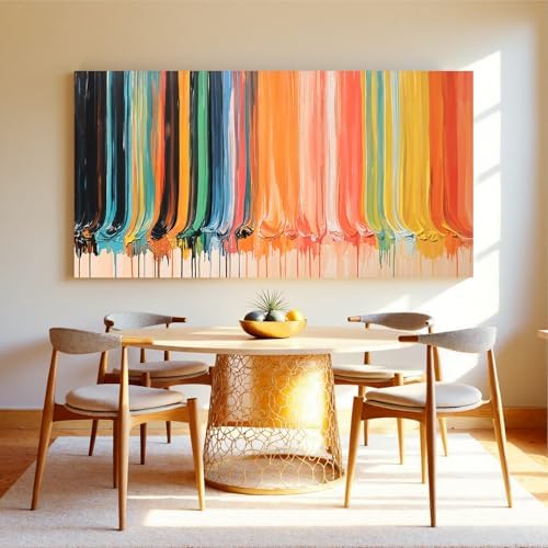 Large Abstract Wall Art Prints Colorful Vertical Stripes Print 29"×58" - Image 6