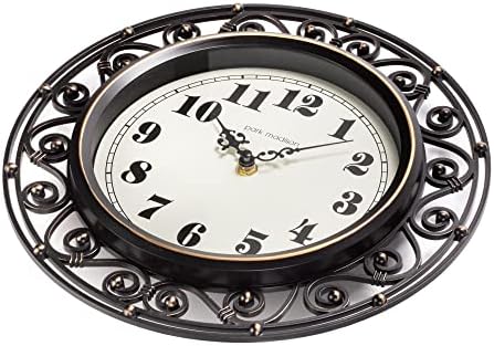 Park Madison Decorative Iron Style Wall Clock 12 Inch Silent Battery Operated - Image 3