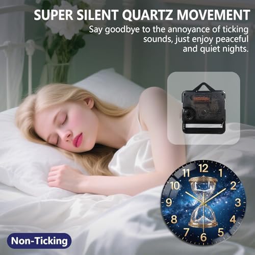 peacoblue Starry Hourglass Wall Clocks Battery Operated - Image 4