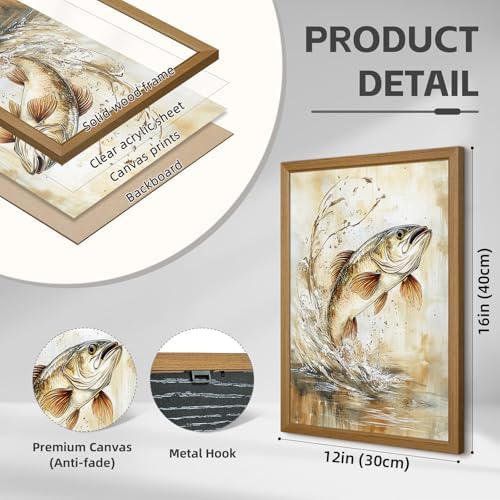 Hunting Nursery Wall Art Decor Wildlife Boys Room Pictures Fishing Poster - Image 2
