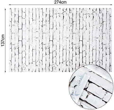 Chuangdi 2Pcs 4.5 x 9ft Brick Stone Backdrop Wallpaper Tablecloth - Image 2