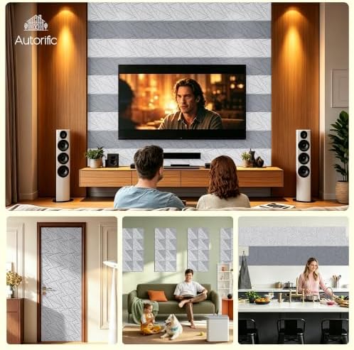 Self Adhesive Acoustic Panels, 11.8”x11.8”, 24 Pack - Image 7