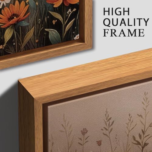 IARTTOP Framed Floral Canvas Wall Art Large 16x24 Inch Colorful Wildflower Art - Image 6