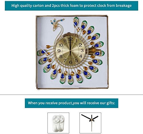 FLEBLE Large Wall Clocks for Living Room Decor Gold Decoration Wall Clock - Image 7