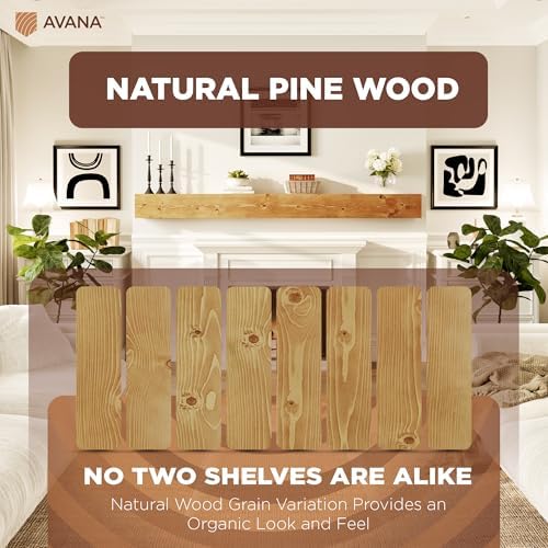 Avana Rustic Fireplace Mantle Shelf 84 Inches - Image 3