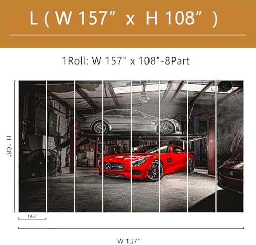 Car Theme Wallpaper Mural Peel and Stick 157"x108" - Image 3